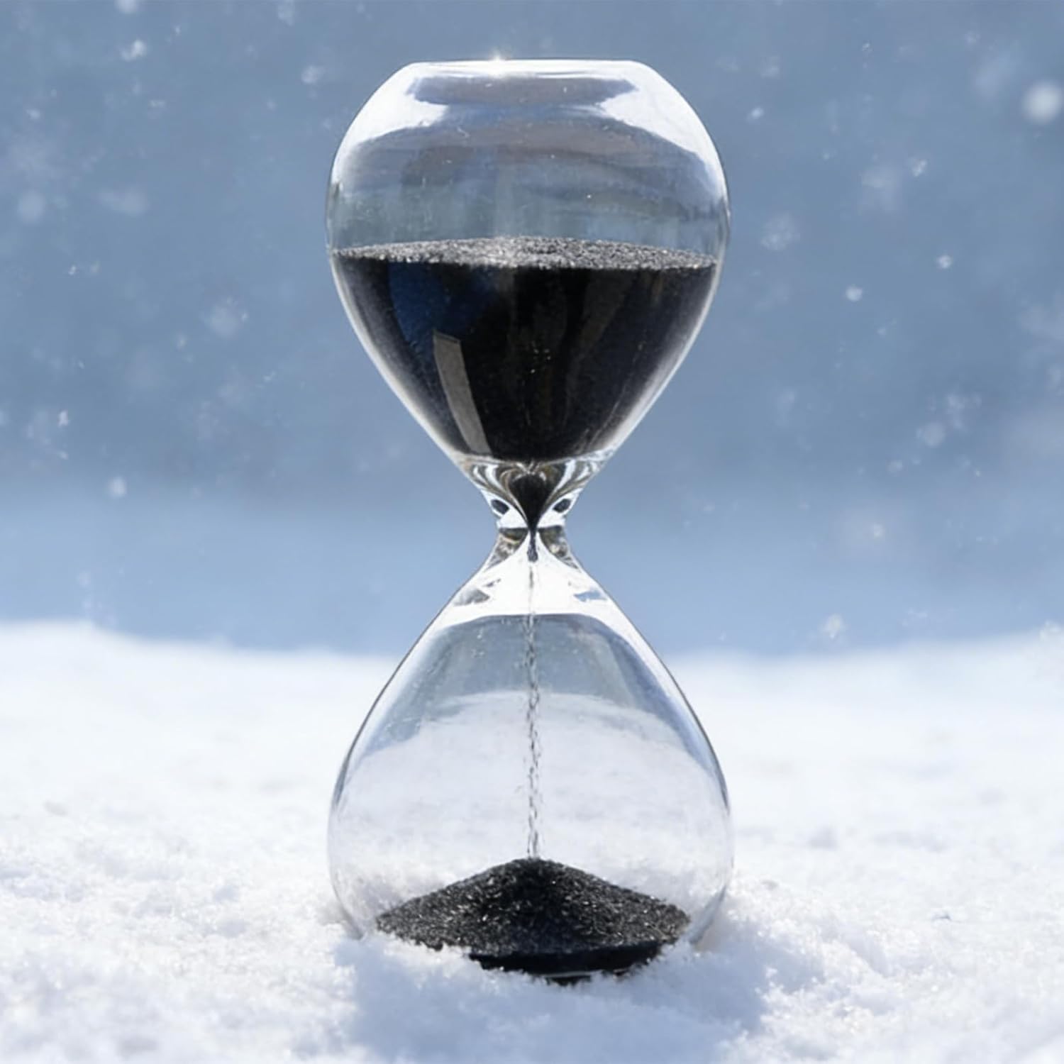 Hourglass, HoveBeaty Hand-Blown Sand Timer Set for Time Management 15 Minutes Durable Glass Construction (15 Min, Black)