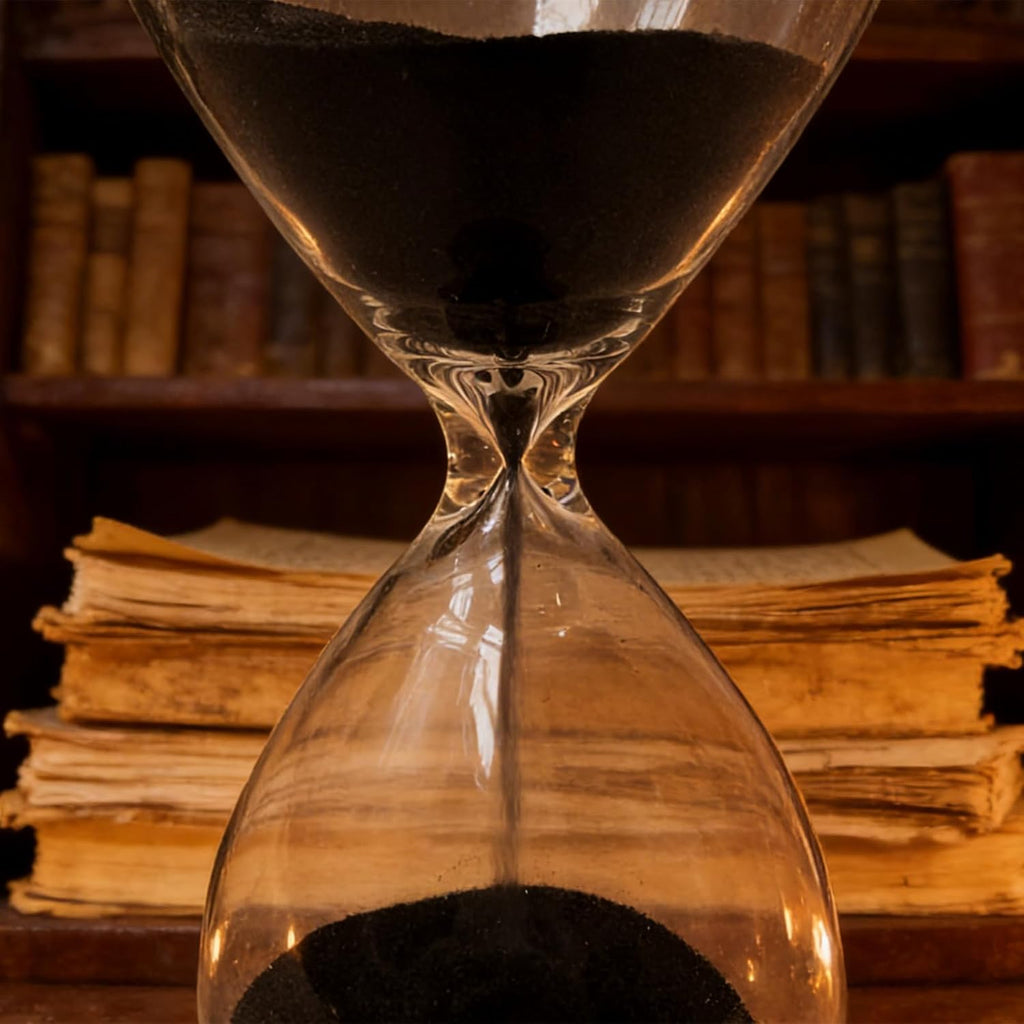 Hourglass, HoveBeaty Hand-Blown Sand Timer Set for Time Management 15 Minutes Durable Glass Construction (15 Min, Black)